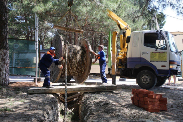 В Кабардинке продолжается строительство парка