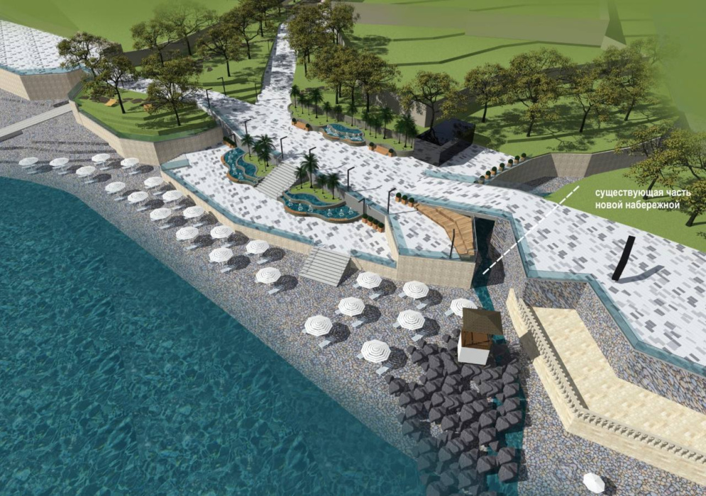 В Кабардинке продолжается строительство новой набережной 